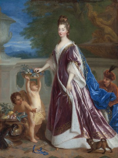 ""Portrét Elisabeth-Charlotte (Elisabeth Charlotte) Bavorské nebo Falcké (1652-1722)"" (Alžběta Charlotte, princezna Palatine) Obraz Francoise de Troy (1645-1730) Soukromá sbírka 17. století od Francois de Troy