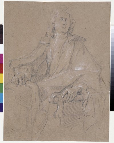 Portrét Julese Hardouina Mansarta (1645-1708) (olej na plátně) od Francois de Troy