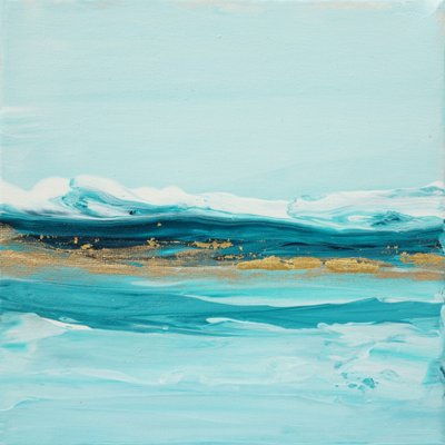 Aqua Gold Waves od Françoise Wattré
