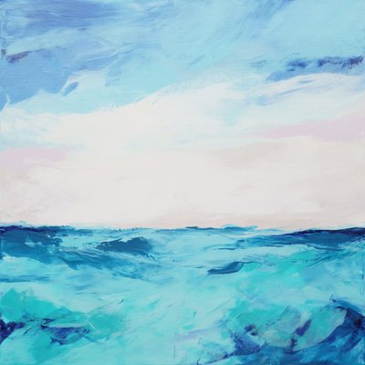 Klidné modré vlny oceánu od Françoise Wattré