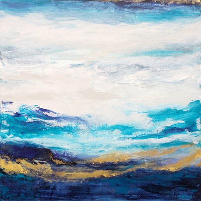 Zlatý oceán – abstrakt od Françoise Wattré