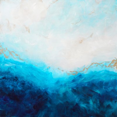 Zlatý oceán – abstrakt od Françoise Wattré