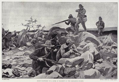 Búrové překvapení na kopje v Belmontu granátníky (litho) od Frank (after) Dadd