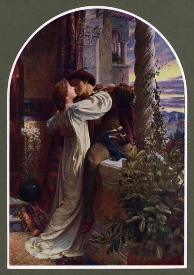 Romeo a Julie (barevné lito) od Frank (after) Dicksee
