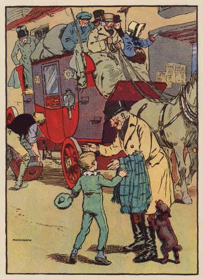Pradědeček jezdil v dostavníku (barevná litografie) od Frank Adams