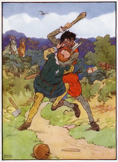 Ilustrace k filmu Babes in the Wood (barevná litografie) od Frank Adams
