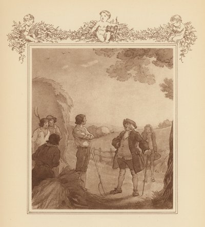 Ilustrace ke Grayovým elegiím (barevná litografie) od Frank Adams