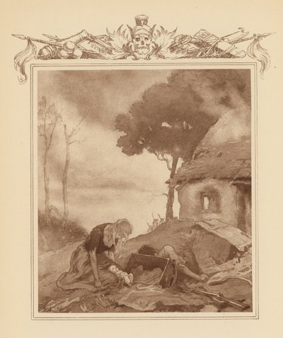 Ilustrace ke Grayovým elegiím (barevná litografie) od Frank Adams