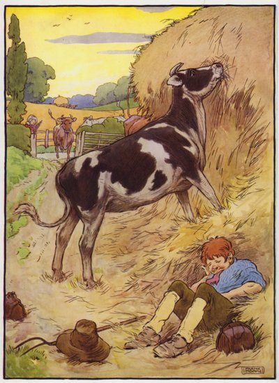 Ilustrace pro Old Dame Trot And Her Pig (barva lito) od Frank Adams