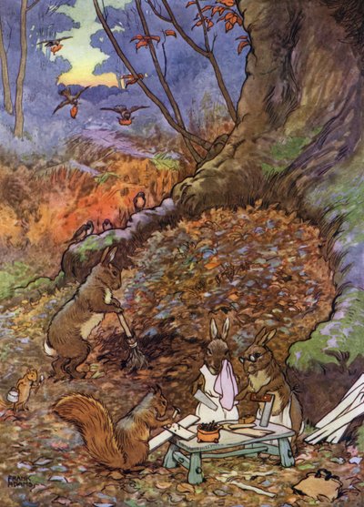 Ilustrace pro The Babes in the Wood (barva lito) od Frank Adams