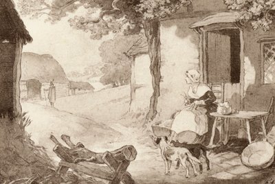 Ilustrace pro The Scholar-Gipsy od Matthew Arnold (barevné lito) od Frank Adams