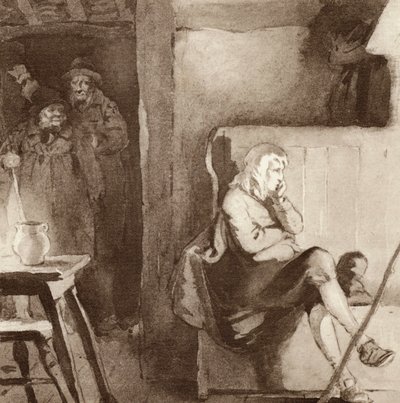 Ilustrace pro The Scholar-Gipsy od Matthew Arnold (barevné lito) od Frank Adams