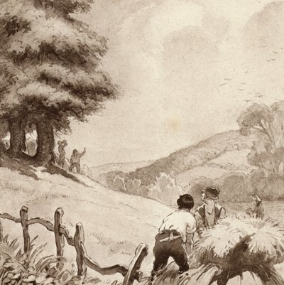 Ilustrace pro The Scholar-Gipsy od Matthew Arnold (barevné lito) od Frank Adams