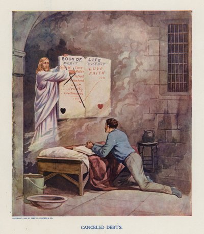 Stornované dluhy (barevná litografie) od Frank Beard