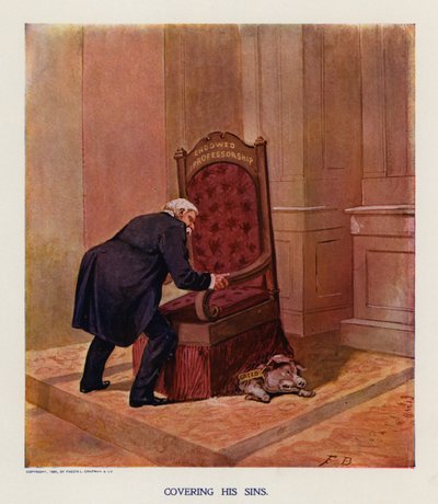 Zakrývání hříchů (barevná litografie) od Frank Beard