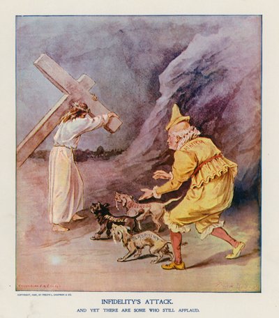 Útok nevěry (barevná litografie) od Frank Beard