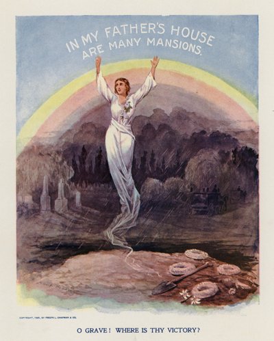 Ó, hrob! Kde je tvé vítězství (barevná litografie) od Frank Beard