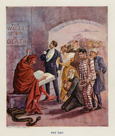Pay Day (barevná litografie) od Frank Beard