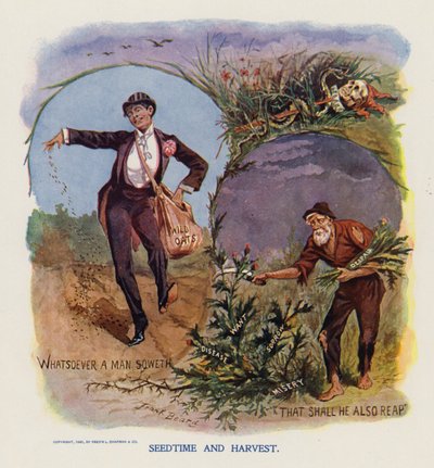 Čas setí a sklizně (barevná litografie) od Frank Beard