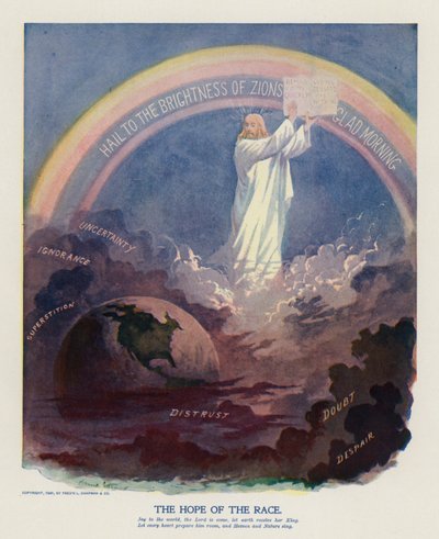 Naděje závodu (barevná litografie) od Frank Beard