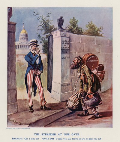 Imigrant (barevná litografie) od Frank Beard