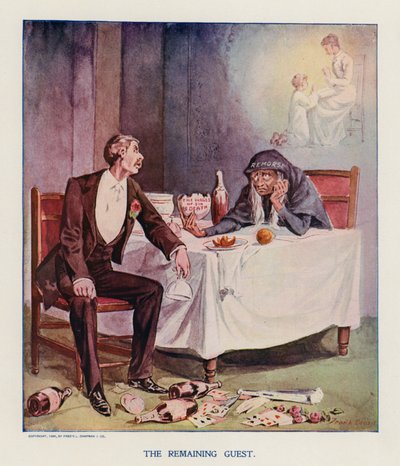 Zbývající host (barevná litografie) od Frank Beard