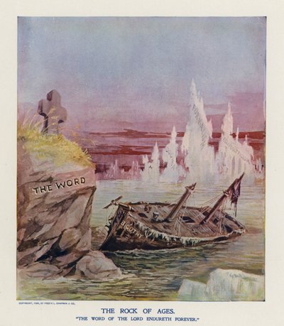 The Rock of Ages (barevná litografie) od Frank Beard