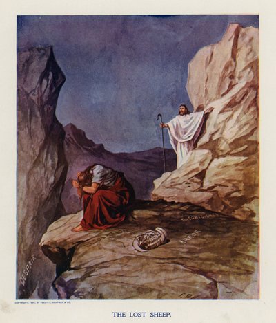 Ztracená ovce (barevná litografie) od Frank Beard