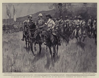 Na počest portugalského krále, přehlídka k narozeninám Jeho Veličenstva v Komati Poort od Frank Craig