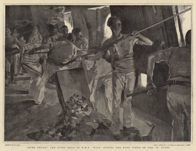 Více Steam, Stoke Hole na HMS Nile během Rush South of B Fleet od Frank Craig