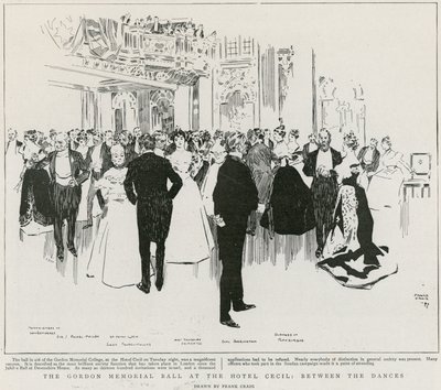 Gordon Memorial Ball v hotelu Cecil, mezi tanci (litho) od Frank Craig