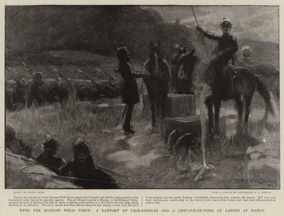 S Kurram Field Force, valem Pack-Seddles a Chevaux-de-Frise of Lances v Hangu od Frank Craig