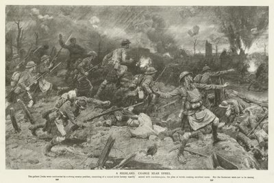 Highland Charge poblíž Ypres, první světová válka od Frank Dadd