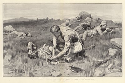 Nebojující hrdina vpředu a chirurg při práci v palebné linii od Frank Dadd