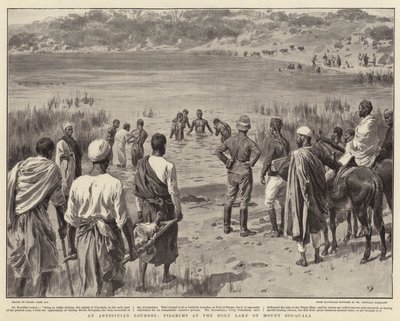 Habešské Lurdy, poutníci u Svatého jezera na hoře Zouquala od Frank Dadd