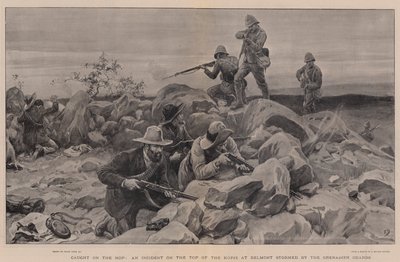 Přistižen na chmelu, incident na vrcholu Kopje v Belmontu napadený granátnickými gardami od Frank Dadd