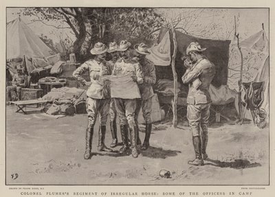 Pluk neregulérní jízdy plukovníka Plumera, někteří důstojníci v táboře od Frank Dadd