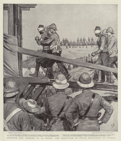Přechod přes most Al Sirat, poprava tří vrahů v Candii od Frank Dadd
