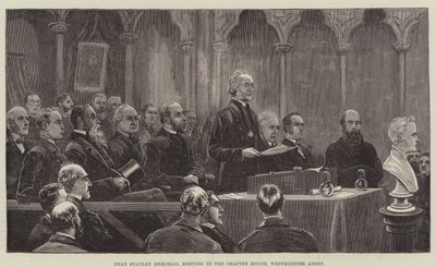 Vzpomínkové setkání děkana Stanleyho v Kapitule, Westminsterské opatství od Frank Dadd