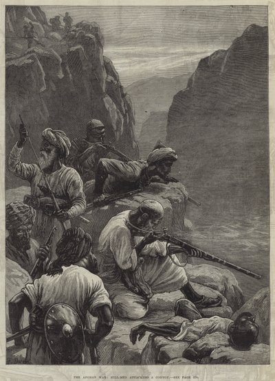 Afghánská válka, Hill-Men útočící na konvoj od Frank Dadd