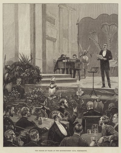 Princ z Walesu v klubu Minnesingerů, Portsmouth od Frank Dadd