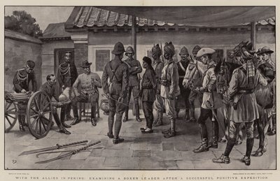 Se spojenci v Pekingu, zkoumání vůdce boxerů po úspěšné trestající expedici od Frank Dadd