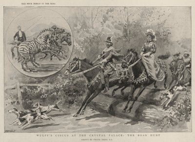 Wulffův cirkus v Křišťálovém paláci, hon na kance od Frank Dadd