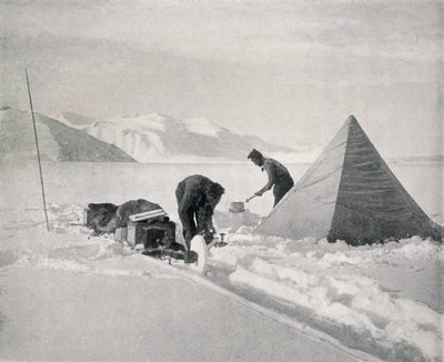 Těžké sáňkování v New Snow Off Point Zklamání, prosinec 1911, 1913 od Frank Debenham