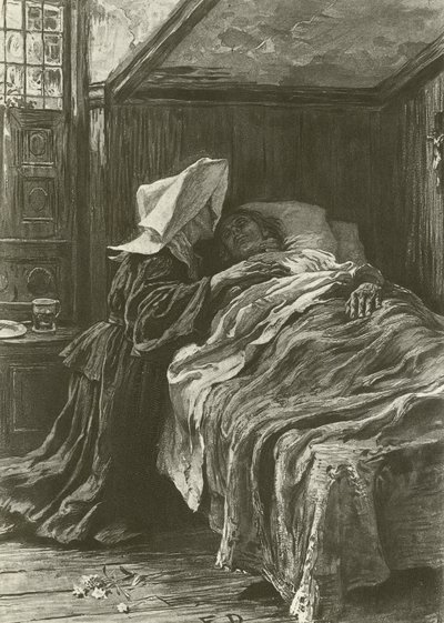 Gabriel a Evangeline (hlubotisk) od Frank Dicksee