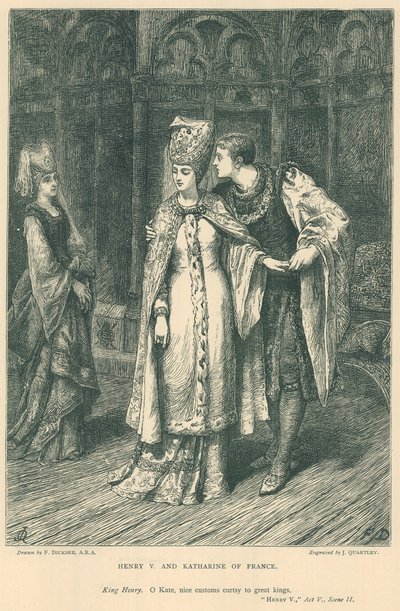Ilustrace pro Shakespearova krále Jindřicha V od Frank Dicksee