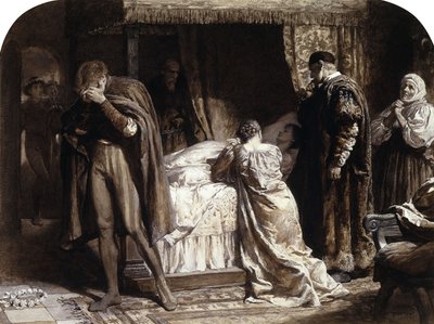 Scény z Romeo a Julie: Juliina komnata od Frank Dicksee