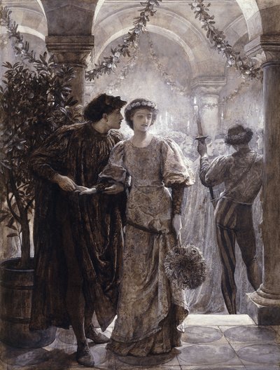 Scény z Romeo a Julie: Plesová scéna od Frank Dicksee