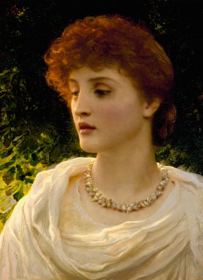 "Sylvia" Portrét mladé ženy z anglické viktoriánské buržoazie. Obraz Franka Dickseeho (1853-1928) Soukromá sbírka od Frank Dicksee