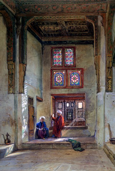 Přijímací místnost, Memlook Radnau Beys House, Káhira, 1873 od Frank Dillon